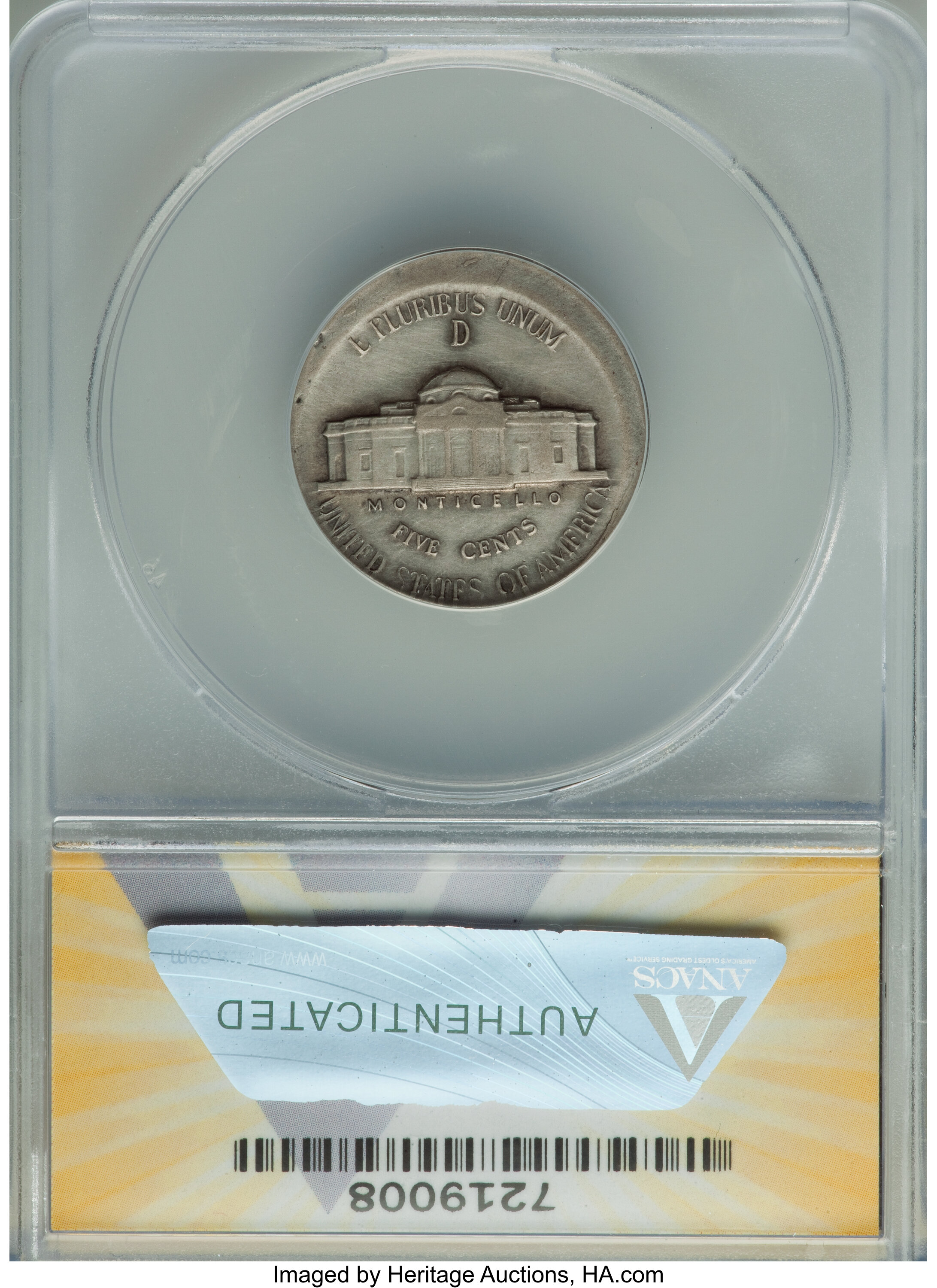 1943-D 5c Silver F15 thumbnail 2