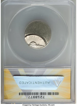 image for: 1976-D 5C Jefferson Nickel -- Struck 65% Off Center @11:00 -- MS63 ANACS....