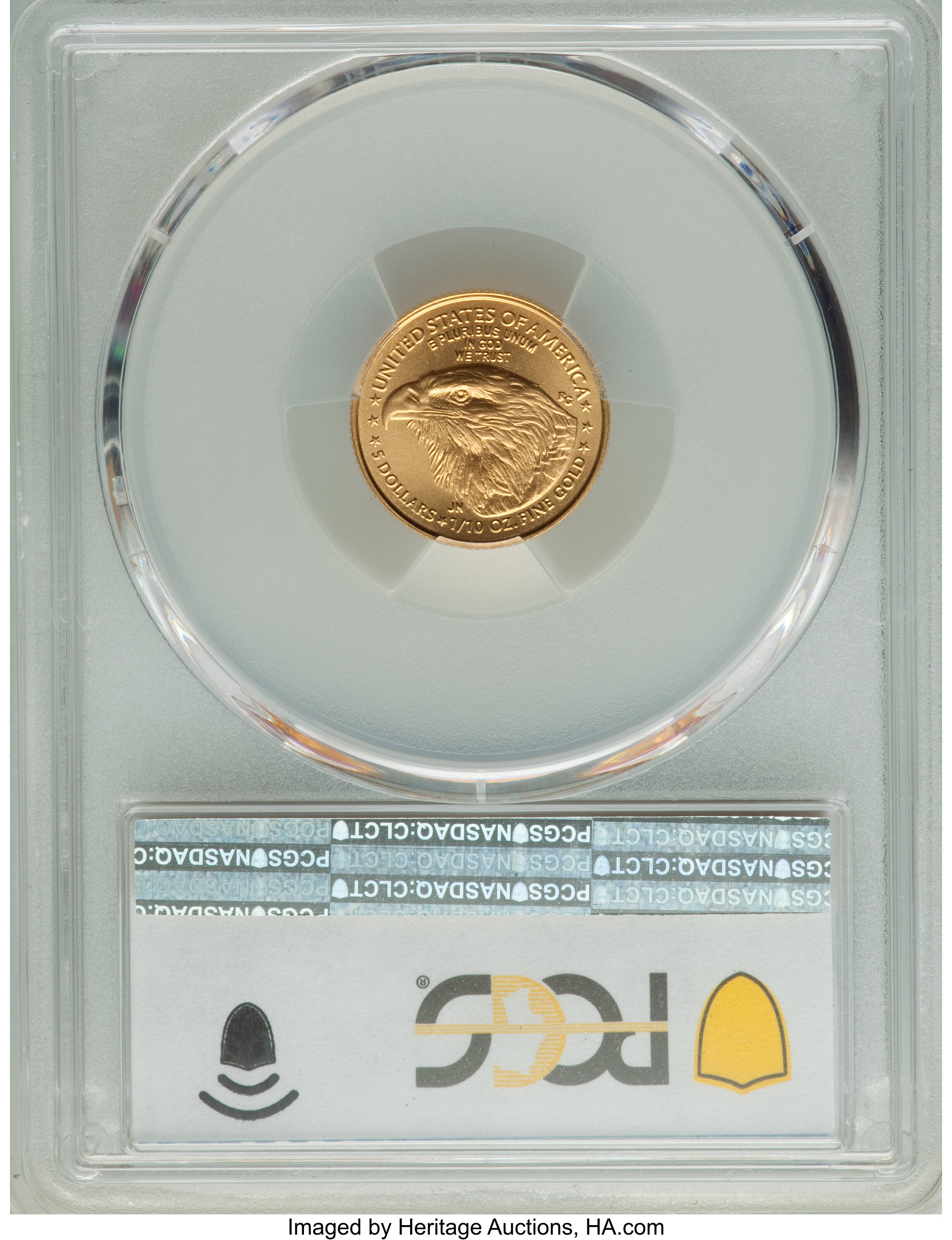 image for: 2021 $5 Tenth Ounce Gold Eagle, Type Two, MS69 PCGS. PCGS Population: (1/150 and 0/0+). NGC Census: (262/845 and 0/0+).  ...