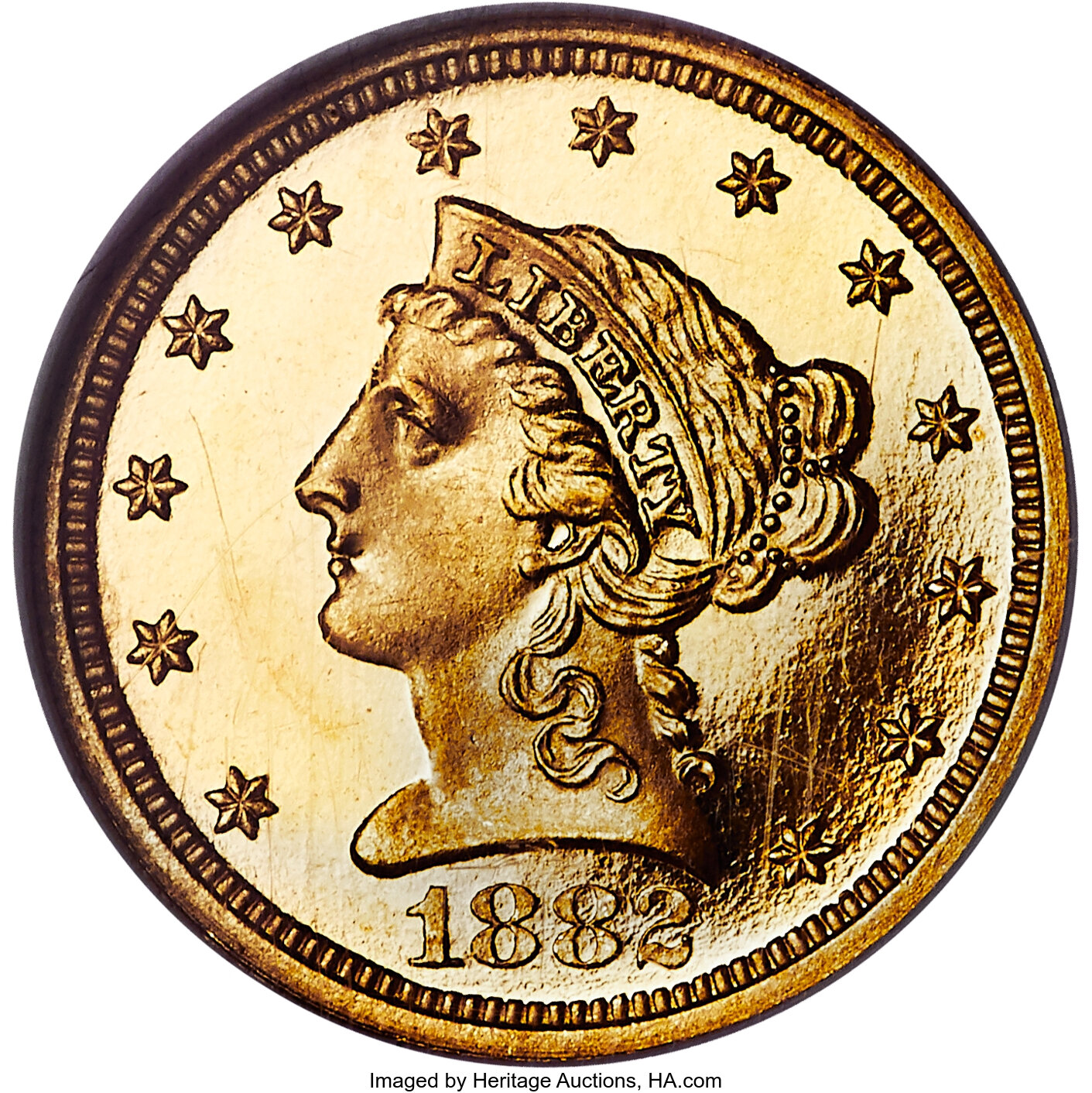 image for: 1882 $2 1/2 PR64 Ultra Cameo NGC. JD-1, R.6....