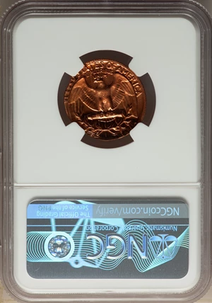 image for: 1972-S 25C Washington Quarter -- Double Struck on a Cent Planchet -- PR66 Red NGC....