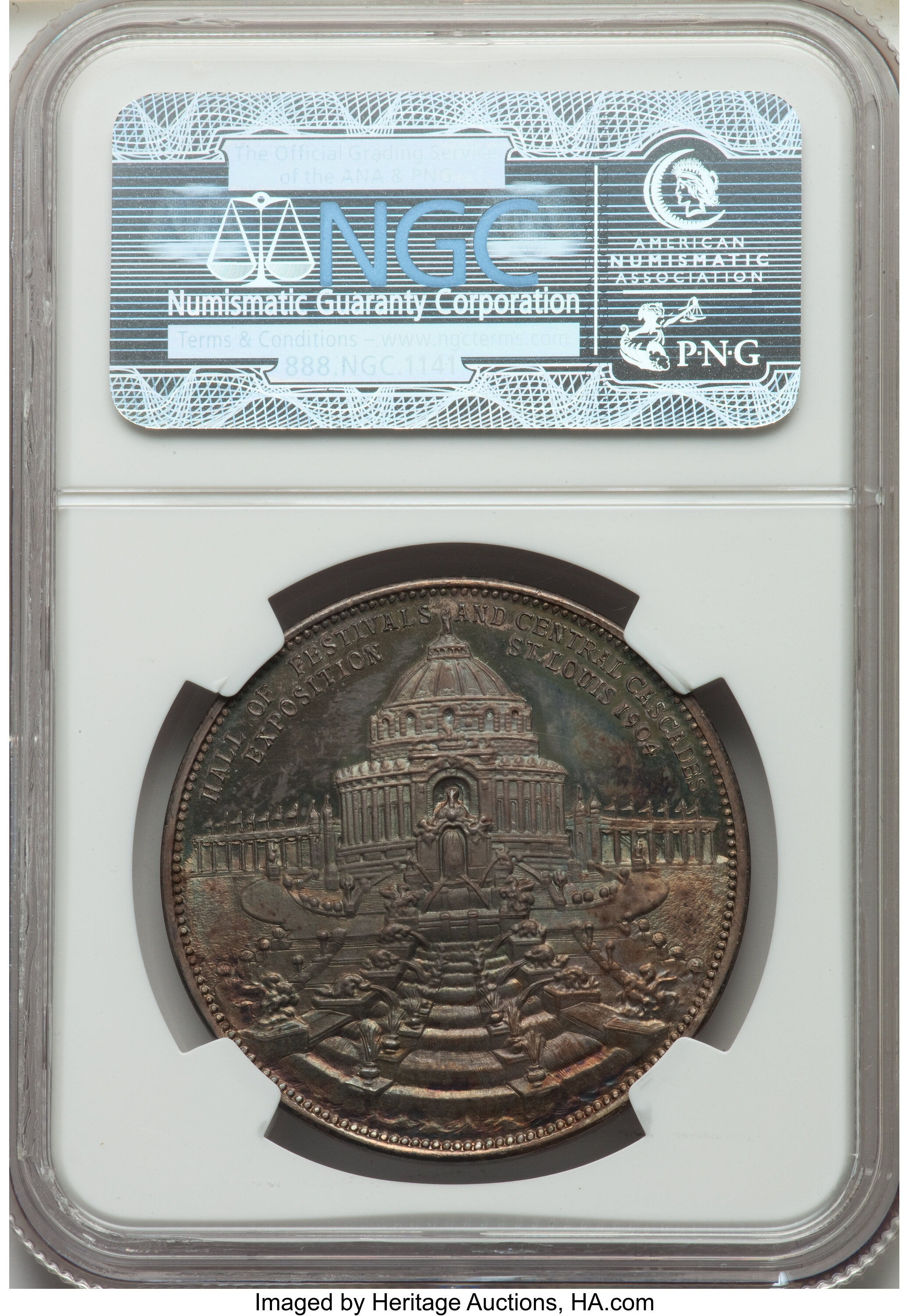 image for: 1904 Medal Louisiana Purchase Exposition, Roosevelt Dollar, Silver, PR65 NGC. Fuld-RO.1903.3A, HK-308, Hendershott-30-350, R....