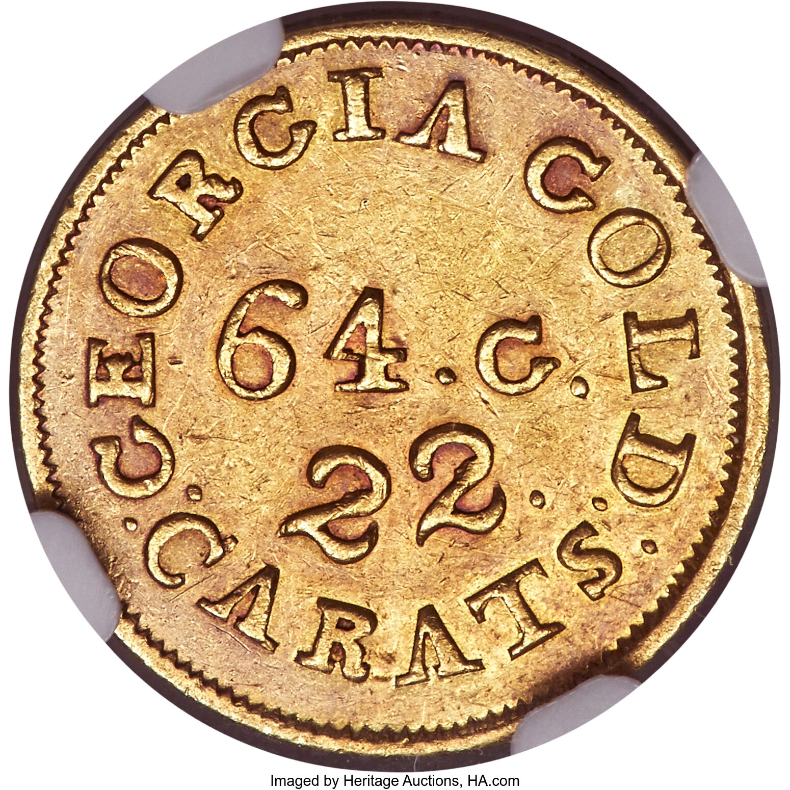 image for: (1837-42) $2 1/2 C. Bechtler Quarter Eagle, 64G. 22C. AU55 NGC. CAC. K-11, R.6....