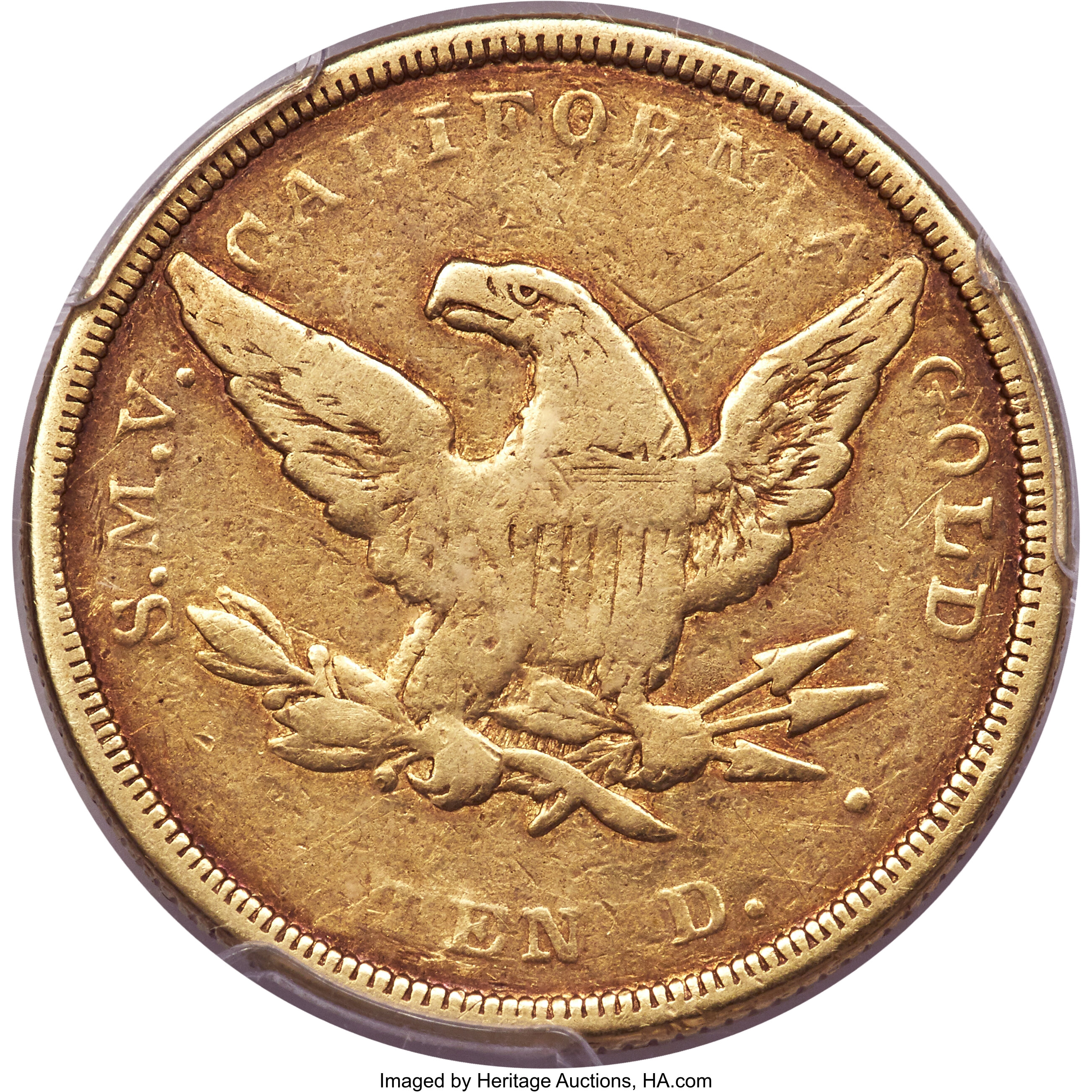 image for: 1851 $10 Baldwin Ten Dollar VF30 PCGS. K-4, High R.6....