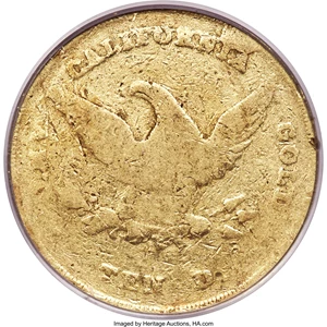 image for: 1852 $10 Wass Molitor Ten Dollar, Close Date VF25 PCGS. K-5, High R.7....