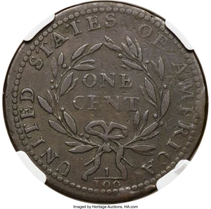 image for: 1793 1C Liberty Cap, S-14, B-17, Low R.5, VF30 NGC....