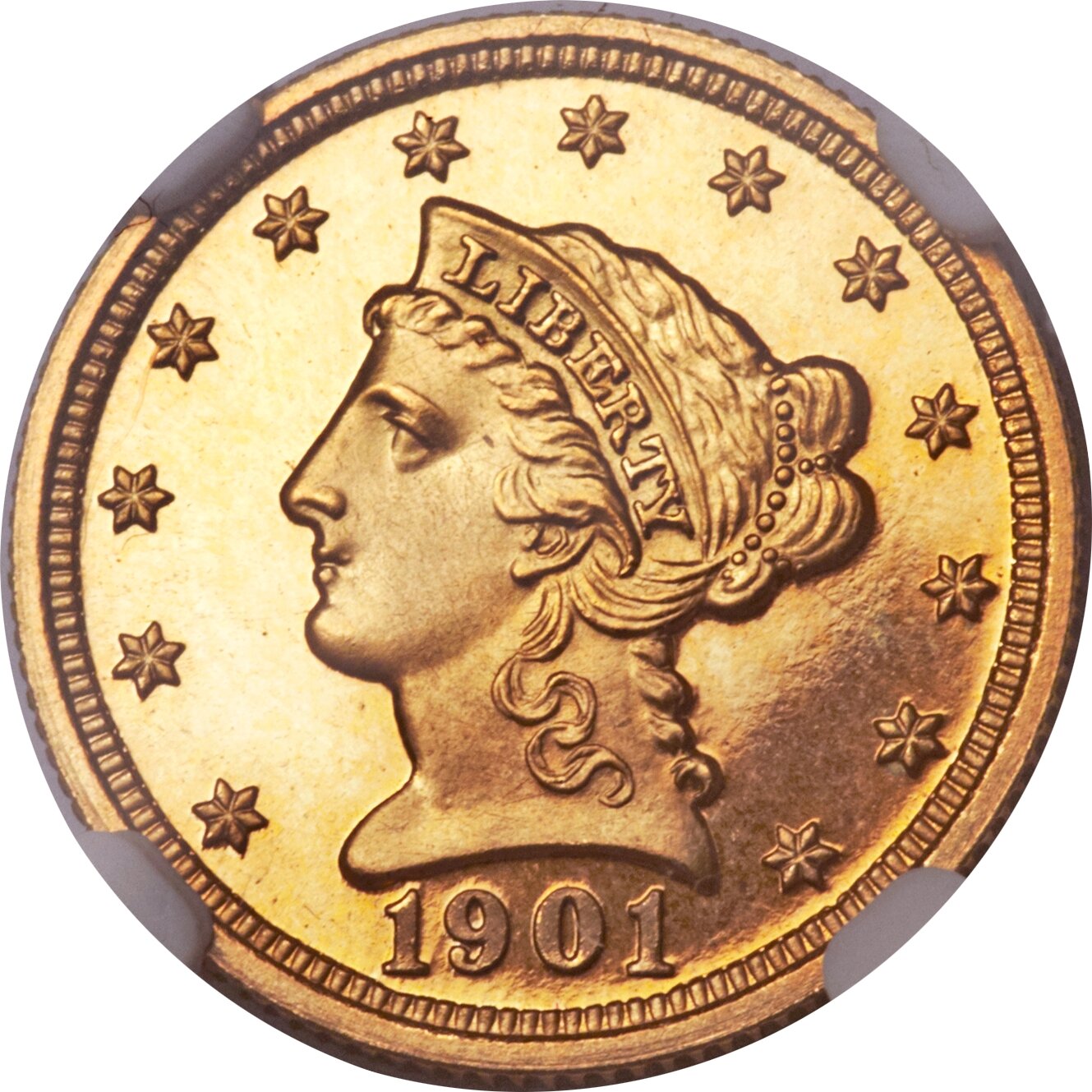 image for: 1901 $2 1/2 PR66+ Cameo NGC. CAC. JD-1, Low R.4....