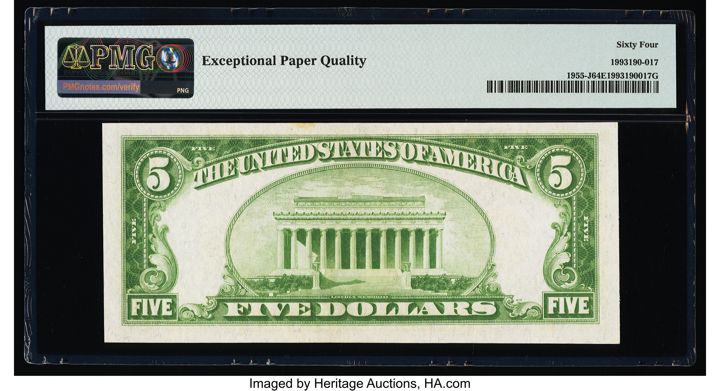 image for: Fr. 1955-J $5 1934 Federal Reserve Note. PMG Choice Uncirculated 64 EPQ....
