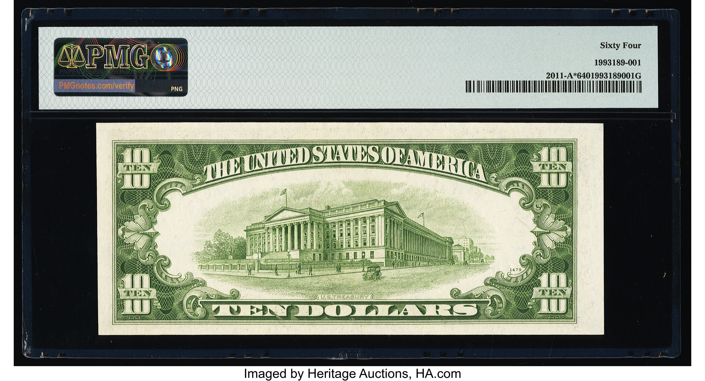 image for: Fr. 2011-A* $10 1950A Federal Reserve Star Note. PMG Choice Uncirculated 64....