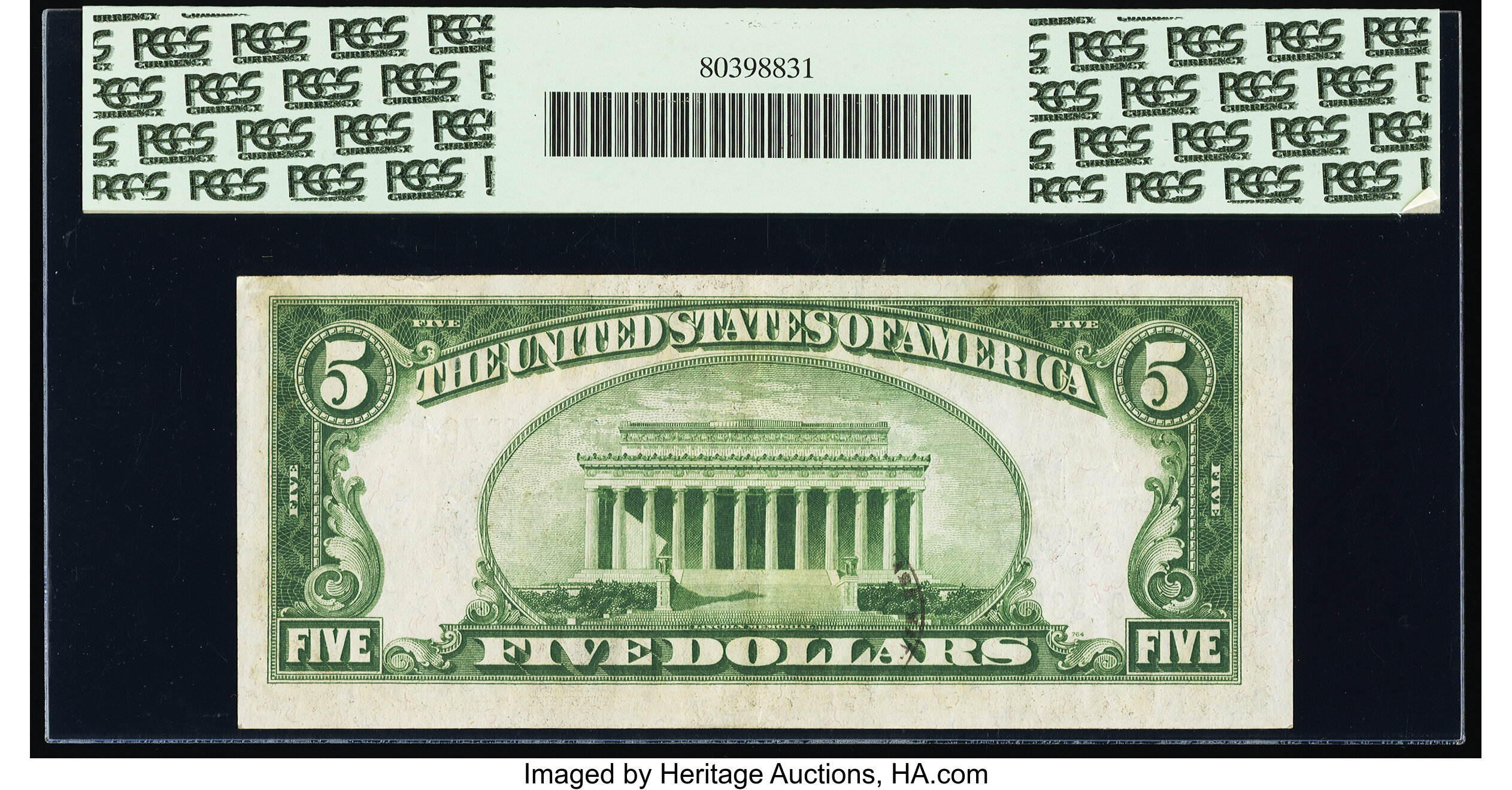 image for: Fr. 1650* $5 1934 Silver Certificate Star. PCGS Apparent About New 50....