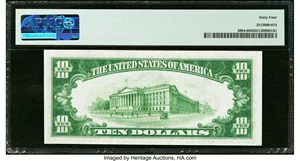 image for: Fr. 2004-B $10 1934 Federal Reserve Note. PMG Choice Uncirculated 64....