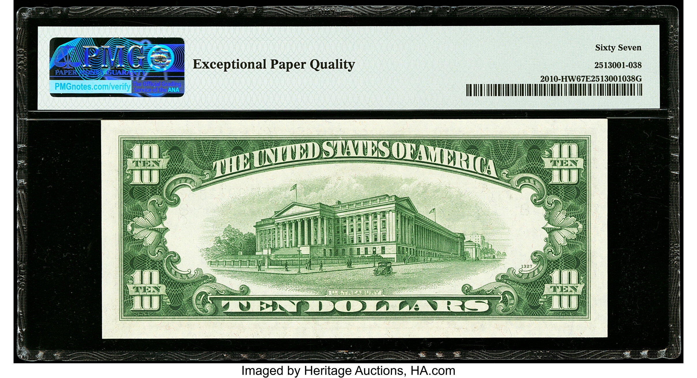 image for: Fr. 2010-H $10 1950 Wide Federal Reserve Note. PMG Superb Gem Unc 67 EPQ....