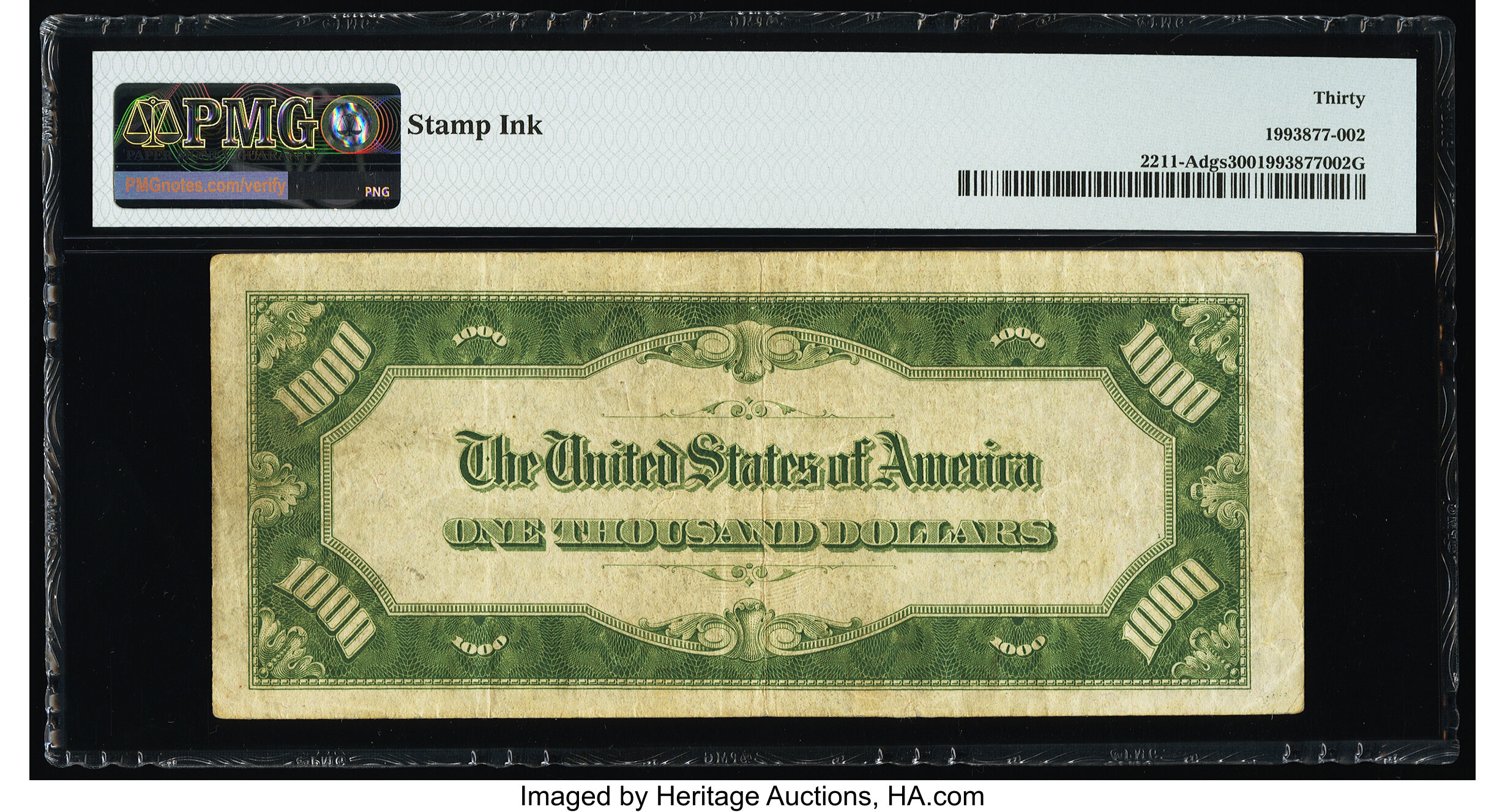 image for: Fr. 2211-A $1,000 1934 Federal Reserve Note. PMG Very Fine 30....