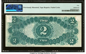 image for: Fr. 46 $2 1875 Legal Tender PMG About Uncirculated 50....