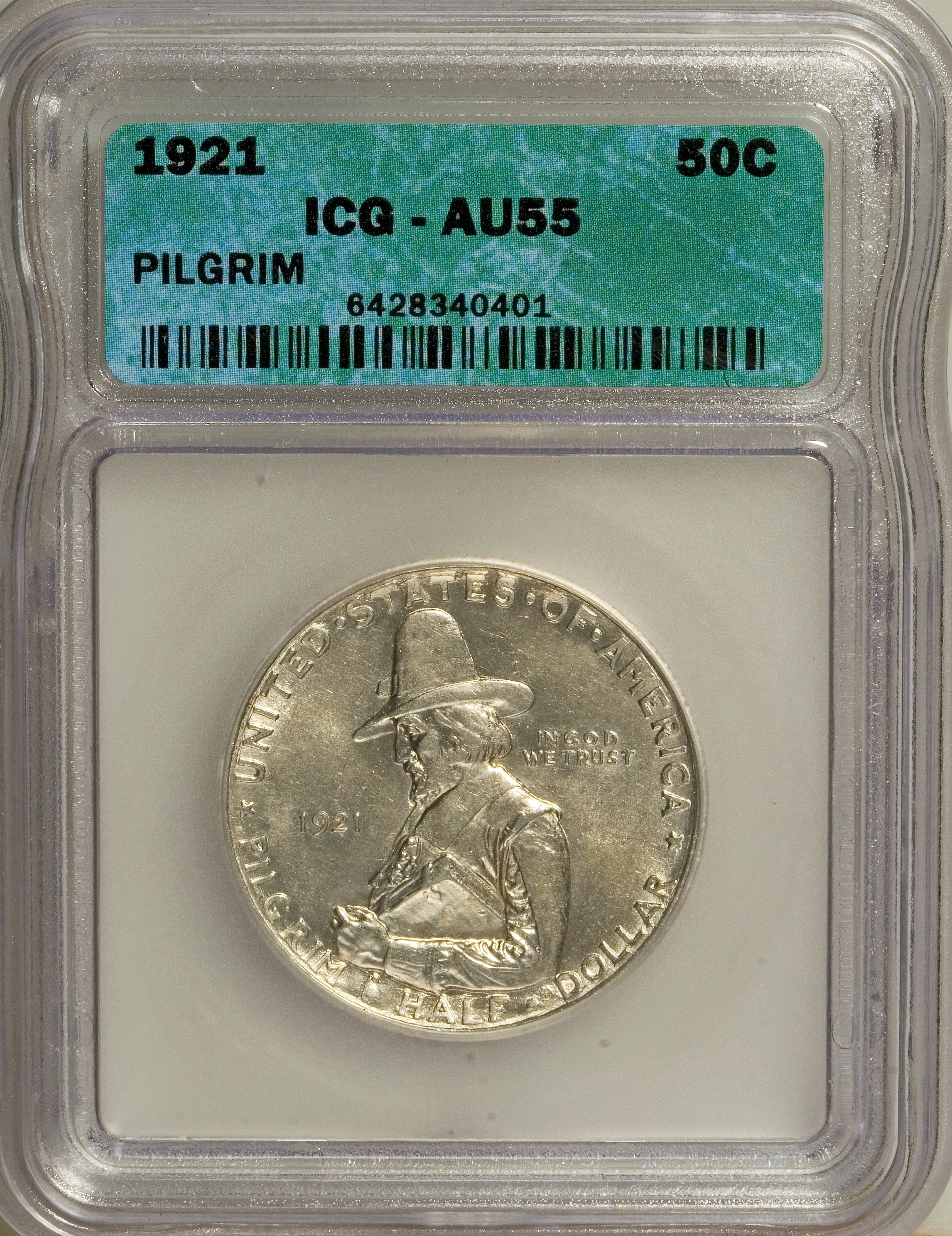 1921 50c Pilgrim XF40 thumbnail 13