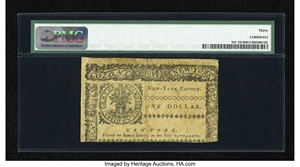 image for: New York March 5, 1776 $1 PMG Very Fine 30....