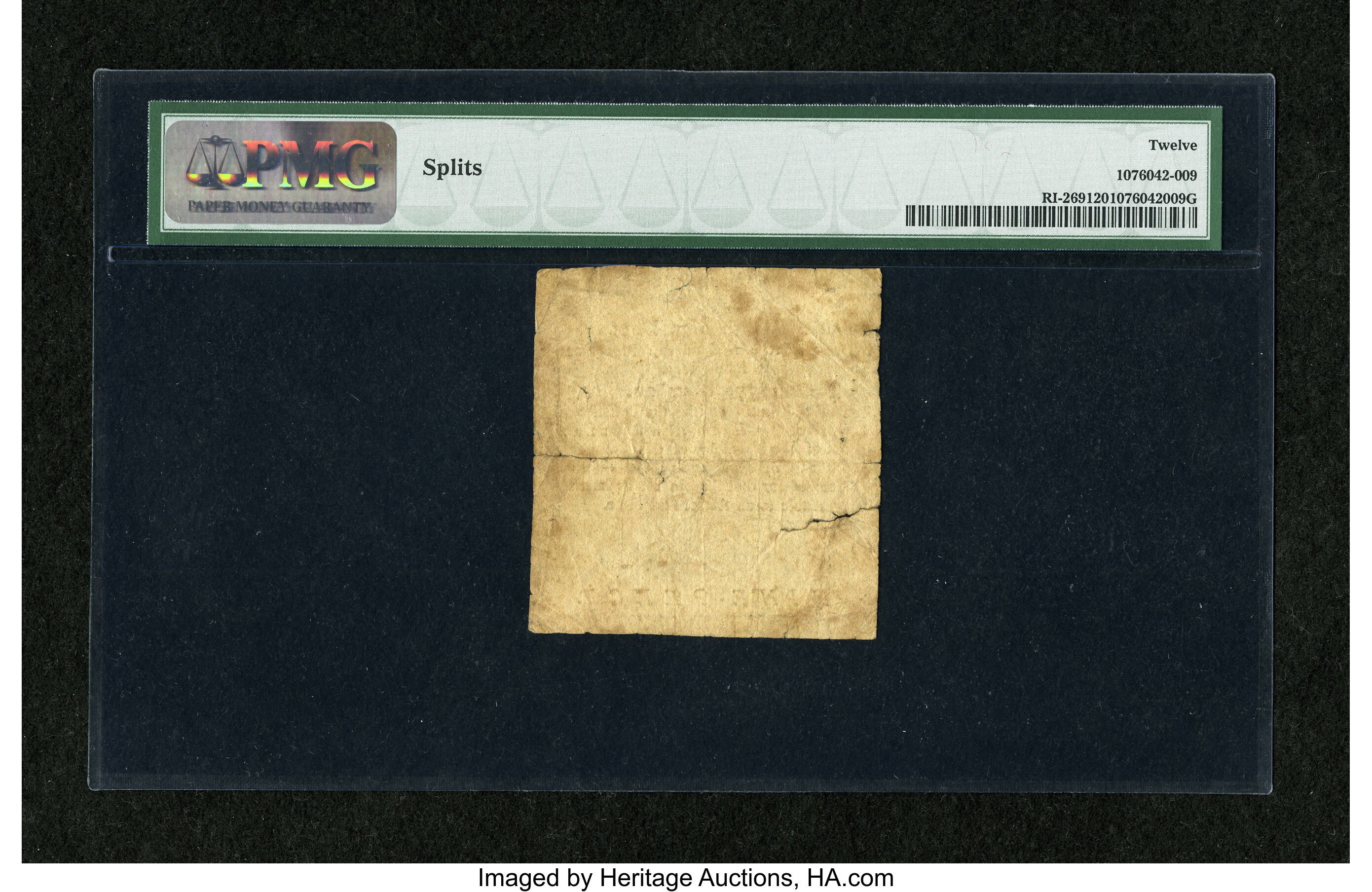 image for: Rhode Island May 22, 1777 $1/8 PMG Fine 12....