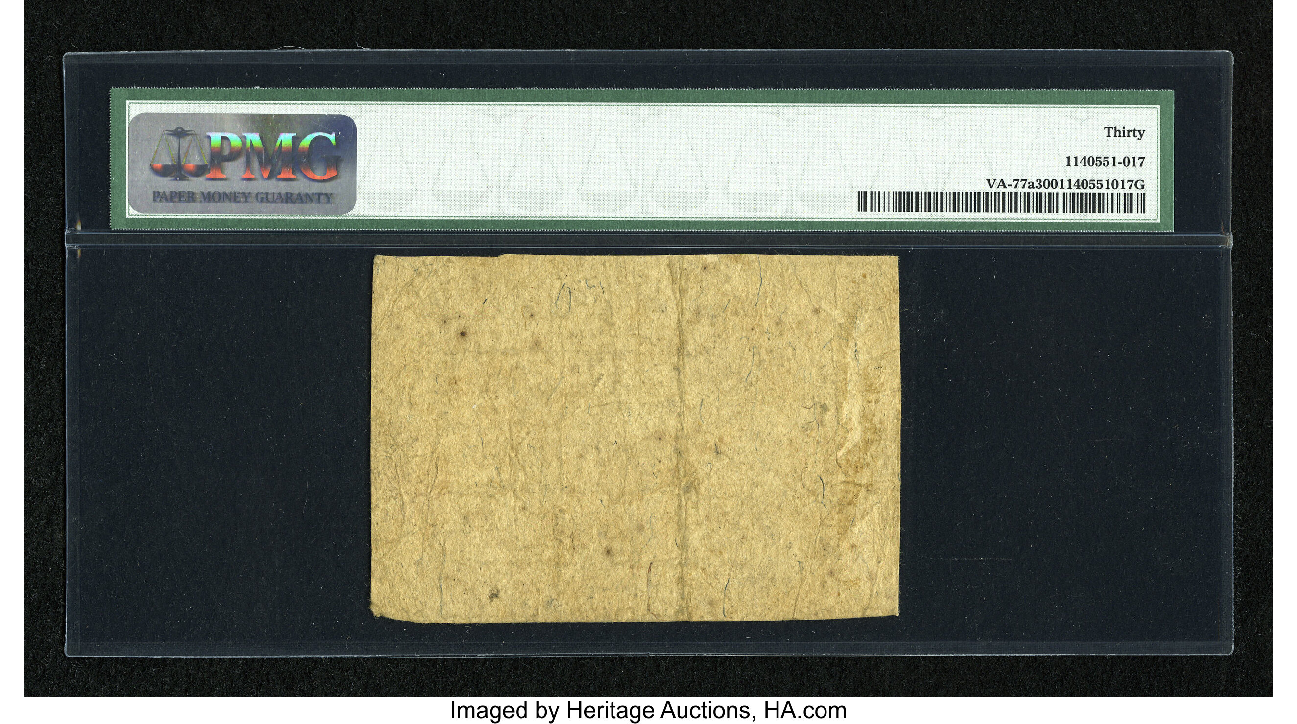 image for: Virginia July 17, 1775 20s PMG Very Fine 30....