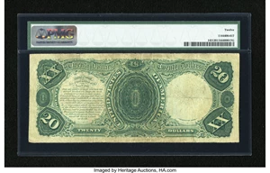 image for: Fr. 143 $20 1880 Legal Tender PMG Fine 12....