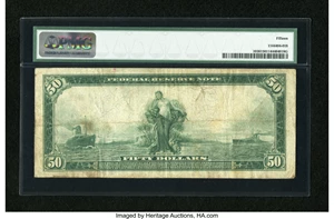 image for: Fr. 1036 $50 1914 Federal Reserve Note PMG Choice Fine 15....