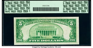 image for: Fr. 1951-A* $5 1928A Federal Reserve Star Note. PCGS Choice About New 55PPQ....