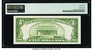 image for: Fr. 1954-F $5 1928D Light Green Seal Federal Reserve Note. PMG Choice Very Fine 35....
