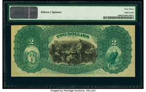 image for: Birmingham, CT - $2 Original Fr. 389 The Birmingham National Bank Ch. # 1098 PMG Choice Uncirculated 63....