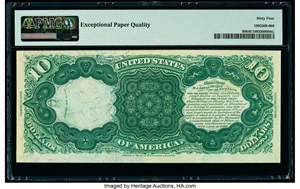 image for: Fr. 99 $10 1878 Legal Tender PMG Choice Uncirculated 64 EPQ....