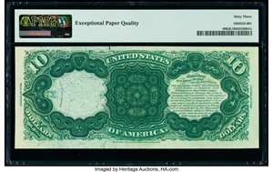image for: Fr. 99 $10 1878 Legal Tender PMG Choice Uncirculated 63 EPQ....