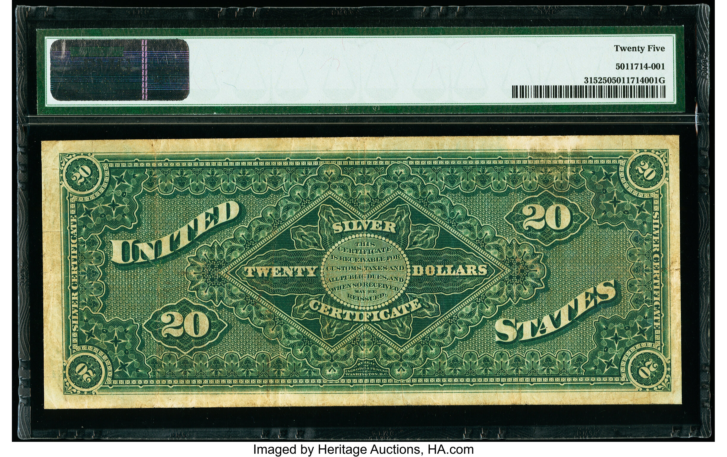 image for: Fr. 315 $20 1886 Silver Certificate PMG Very Fine 25....