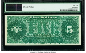 image for: Fr. 361 $5 1890 Treasury Note PMG Choice Uncirculated 64....