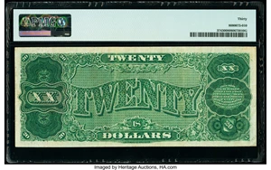 image for: Fr. 374 $20 1890 Treasury Note PMG Very Fine 30....