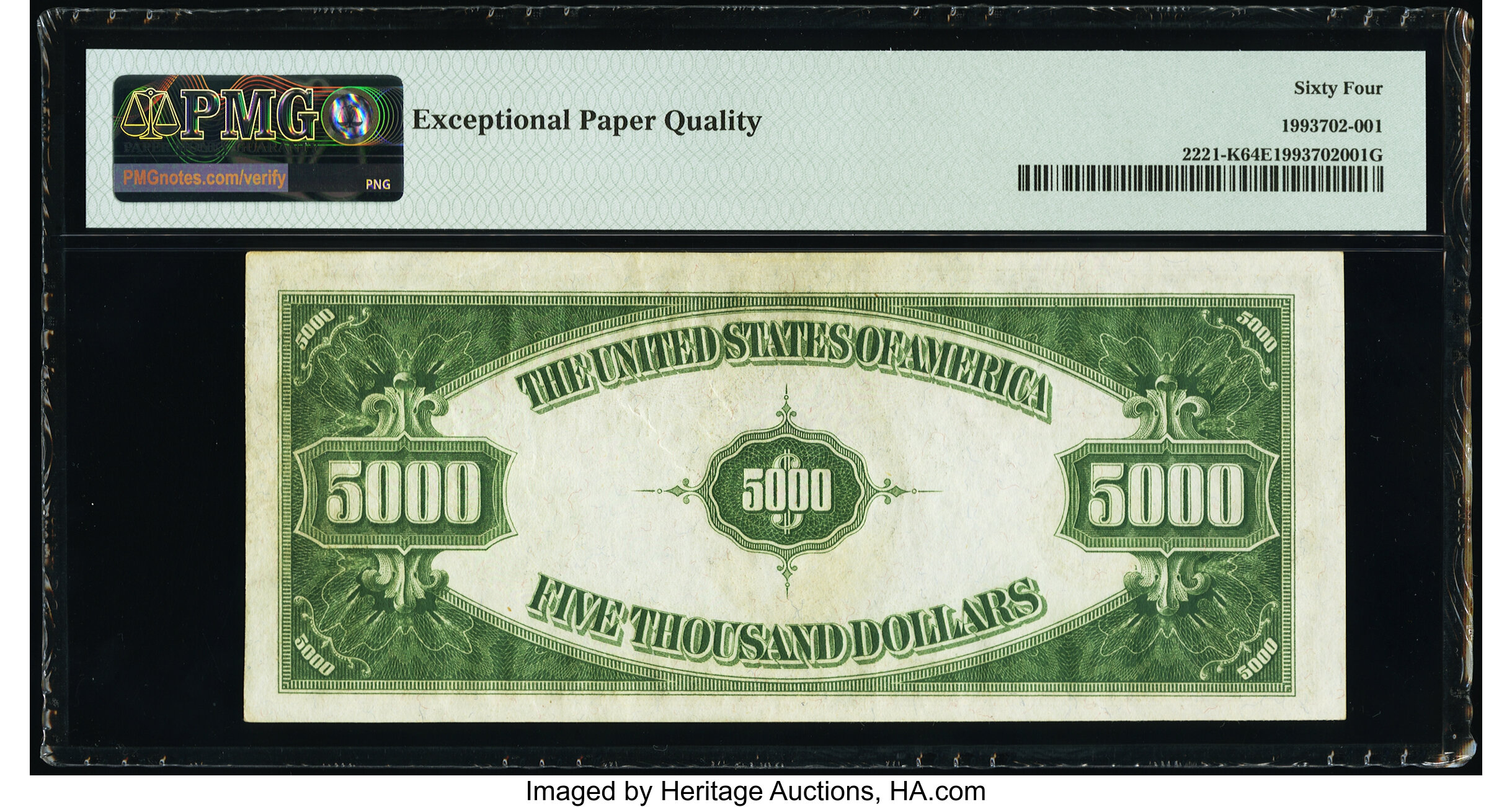 image for: Fr. 2221-K $5,000 1934 Federal Reserve Note. PMG Choice Uncirculated 64 EPQ....