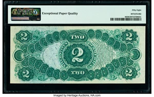 image for: Fr. 46 $2 1875 Legal Tender PMG Choice About Unc 58 EPQ....