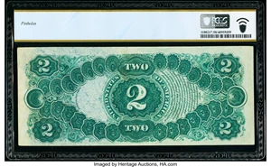image for: Fr. 47 $2 1875 Legal Tender PCGS Banknote Choice AU 58....