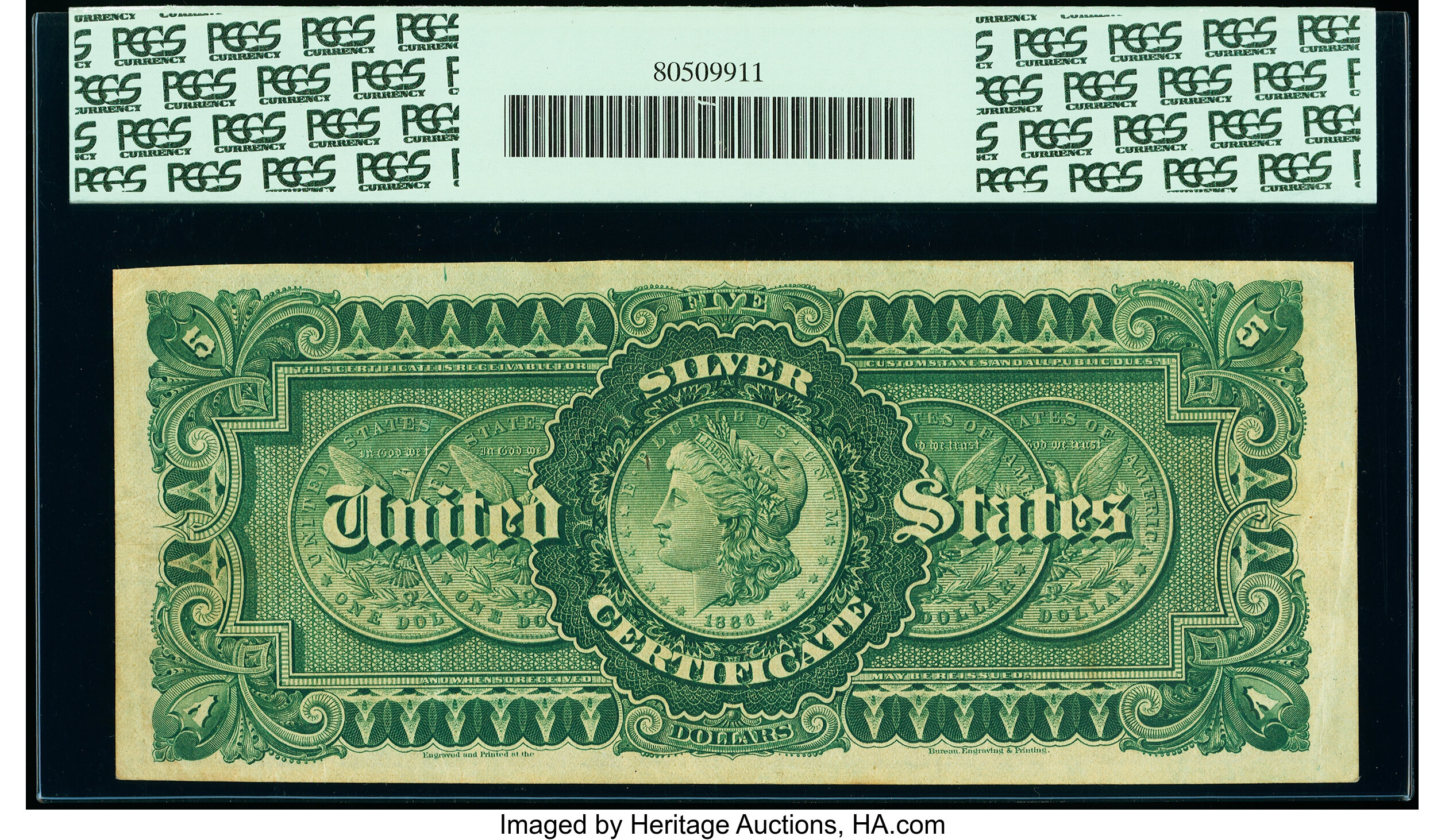 image for: Fr. 260 $5 1886 Silver Certificate PCGS Extremely Fine 45....