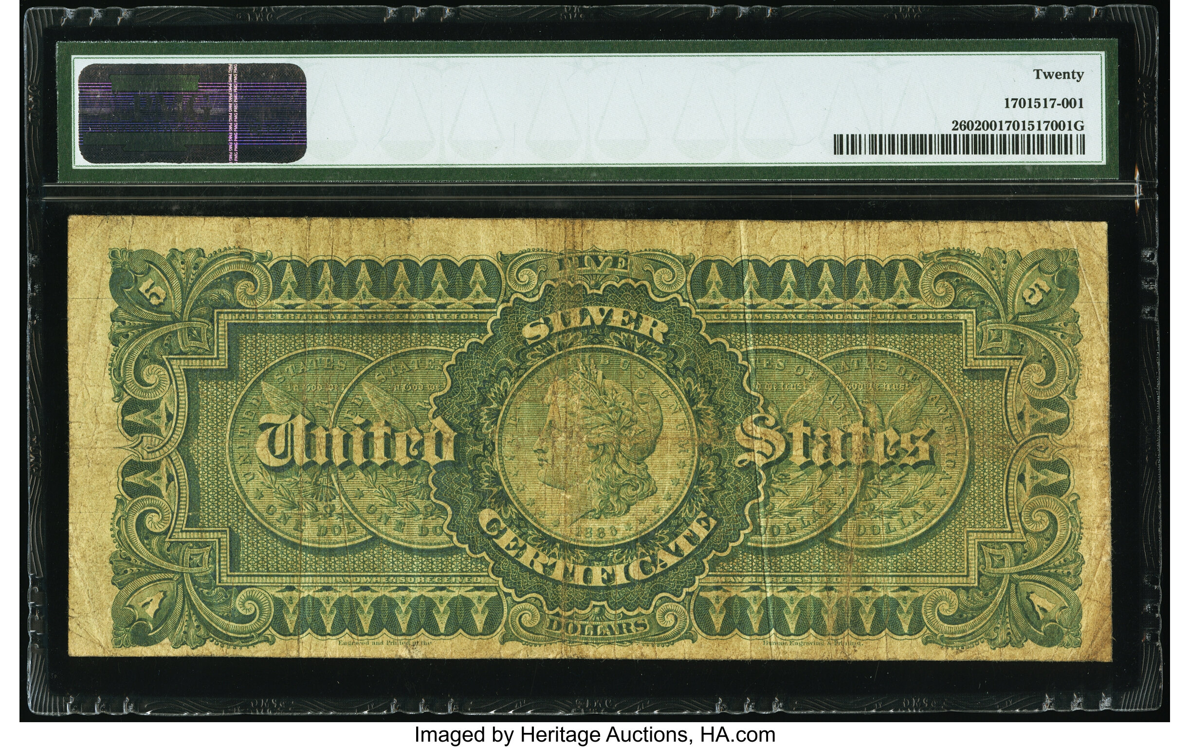 image for: Fr. 260 $5 1886 Silver Certificate PMG Very Fine 20....