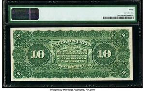 image for: Fr. 293 $10 1886 Silver Certificate PMG Very Fine 30....