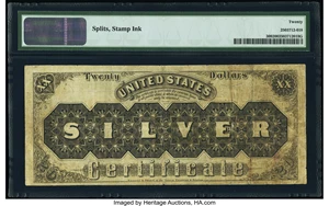 image for: Fr. 309 $20 1880 Silver Certificate PMG Very Fine 20....