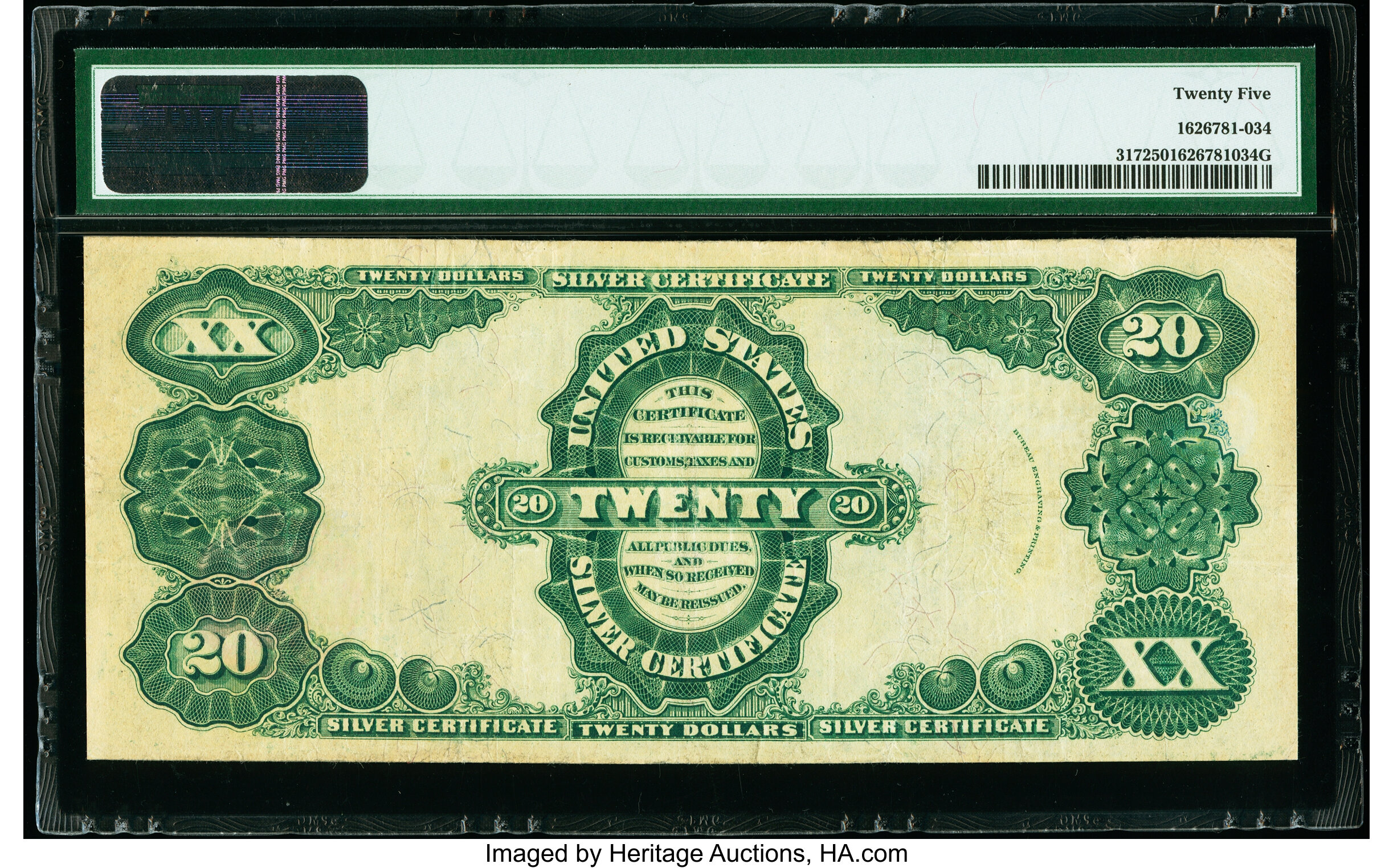 image for: Fr. 317 $20 1891 Silver Certificate PMG Very Fine 25....