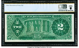 image for: Fr. 355 $2 1890 Treasury Note PCGS Banknote Choice VF 35 Details. ...