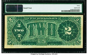 image for: Fr. 355 $2 1890 Treasury Note PMG Very Fine 30....