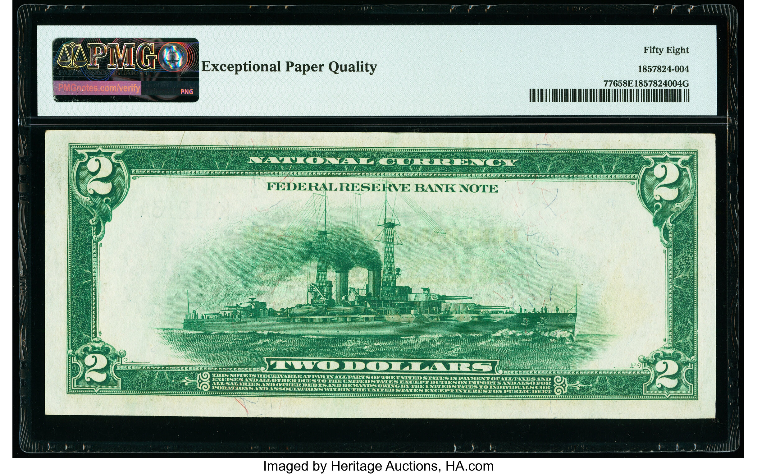 image for: Fr. 776 $2 1918 Federal Reserve Bank Note PMG Choice About Unc 58 EPQ....