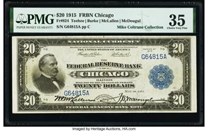 image for: Fr. 824 $20 1915 Federal Reserve Bank Note PMG Choice Very Fine 35....