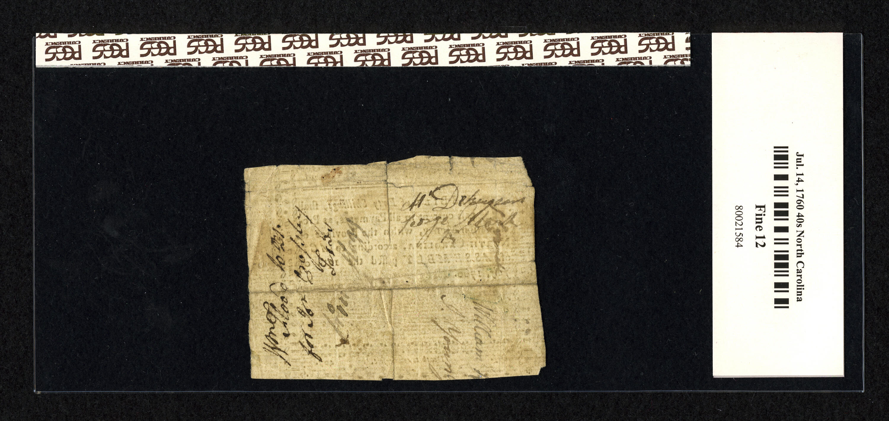 image for: North Carolina July 14, 1760 40s PCGS Apparent Fine 12....