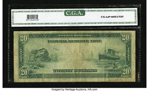 image for: Fr. 977 $20 1914 Federal Reserve Note CGA Fine 15....