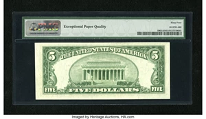 image for: Fr. 1963-K $5 1950B Federal Reserve Note. PMG Choice Uncirculated 64 EPQ....