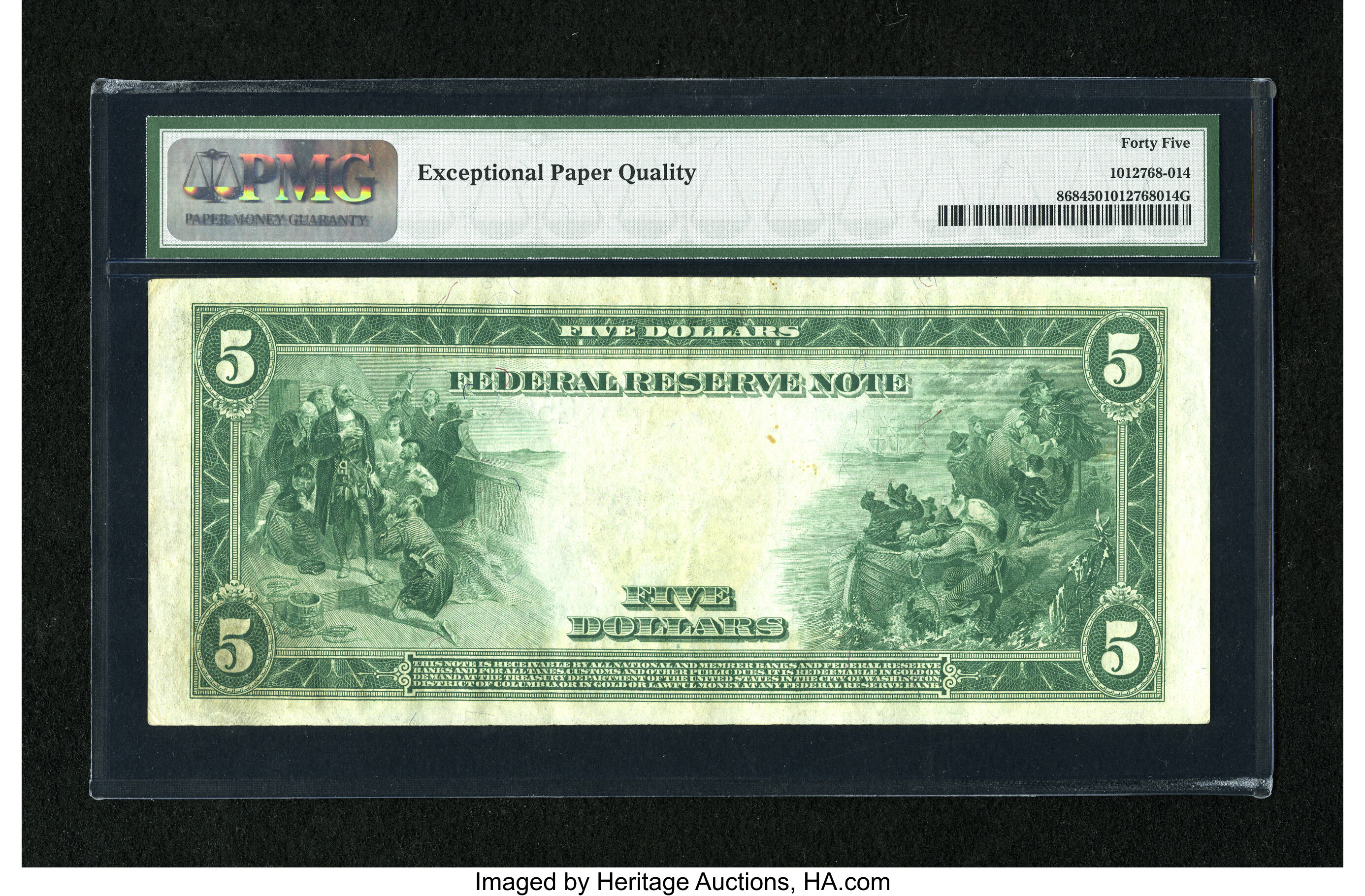 image for: Fr. 868 $5 1914 Federal Reserve Note PMG Choice Extremely Fine 45 EPQ....