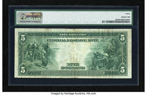 image for: Fr. 869 $5 1914 Federal Reserve Note PMG Very Fine 30....