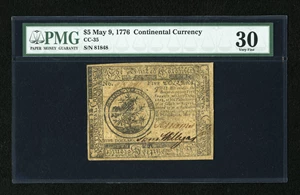 image for: Continental Currency May 9, 1776 $5 PMG Very Fine 30....